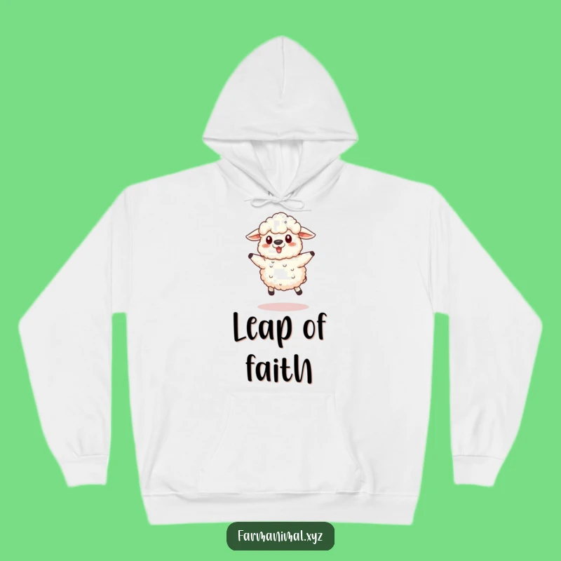 Funny Sheep Jump Hoodie: Cozy Fluffy Fun - Embrace Comfort with this Hilarious Funny Gift!