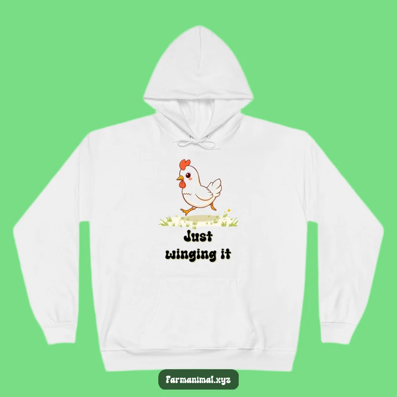 Funny Kawaii Chicken Galloping Hoodie: Cozy and Hilarious Farm Animal Apparel