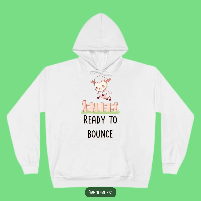 Funny Lamb Leap Hoodie: Cozy Playful Animal Sweatshirt, Hilarious Jumping Sheep Gift, Ultimate Funny Gift