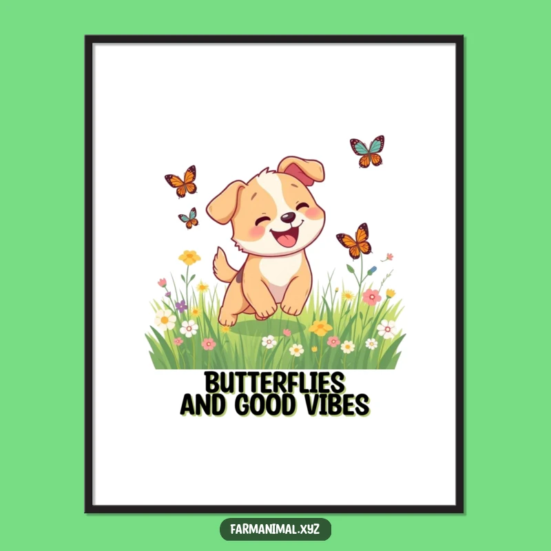 Free Printable Funny Dog Wall Art: Happy Pup Art Downloadable Dog Lover Decor Gift Idea