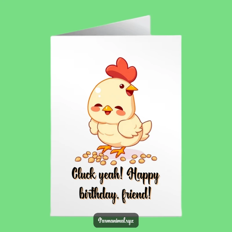 Free Printable Birthday Card: Pecking Chicken Fun - Hilarious Downloadable Gift!