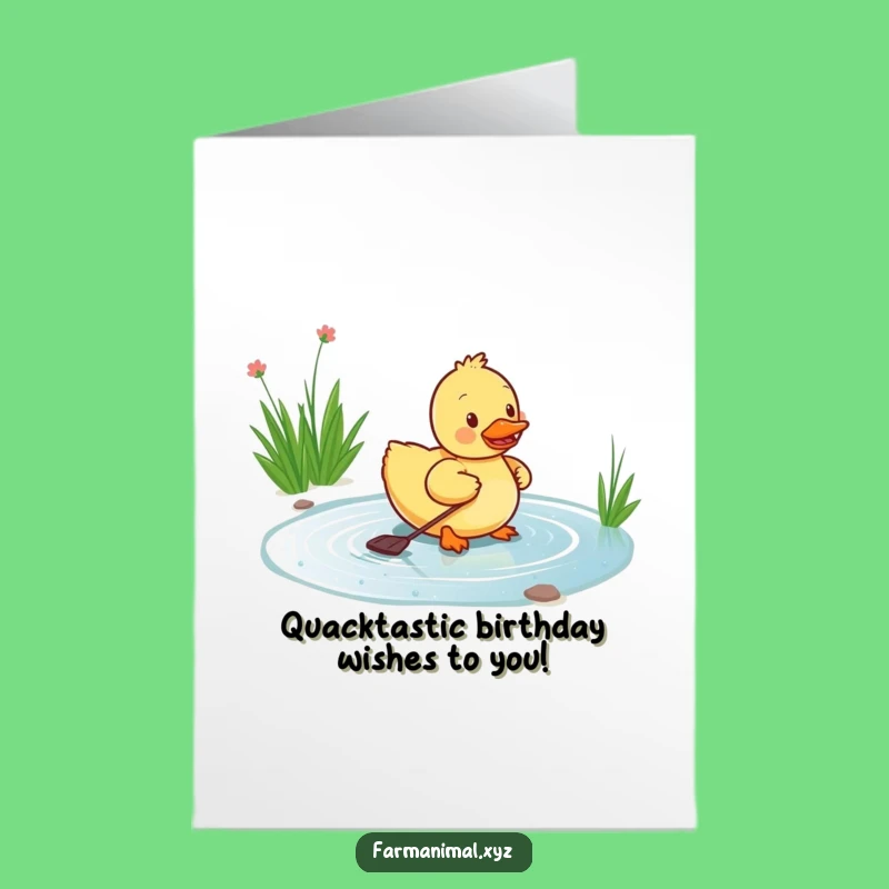 Free Printable Duckling Birthday Card: Funny Downloadable Greeting for a Quacking Good Time!