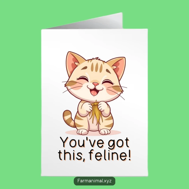 Free Printable Cat Congrats Card: Funny Barn Cat, Downloadable & Print at Home
