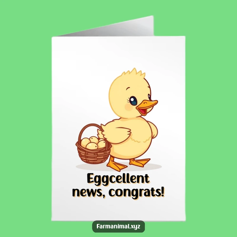 Free Printable Congrats Card: Funny Duckling Eggs, Adorable Downloadable Surprise for Any Occasion