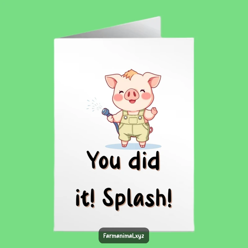 Free Printable Piglet Congratulations Card: Funny Downloadable Gift for Any Occasion