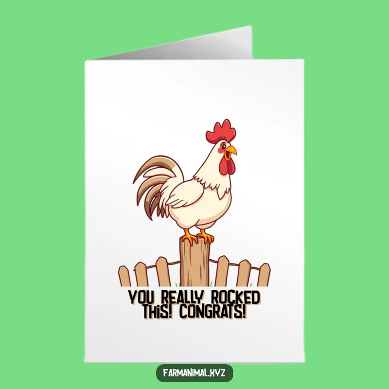 Free Printable Rooster Congratulations Card: Crow Your Congrats with This Loud Downloadable!