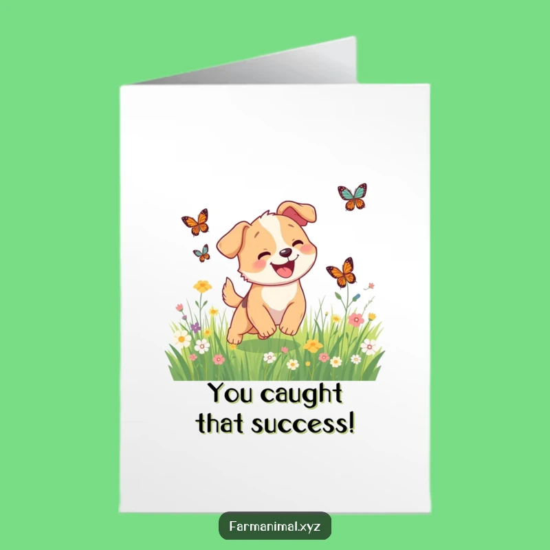 Free Printable Dog Card: Happy Pup Congratulations Greeting Downloadable Gift for Any Occasion