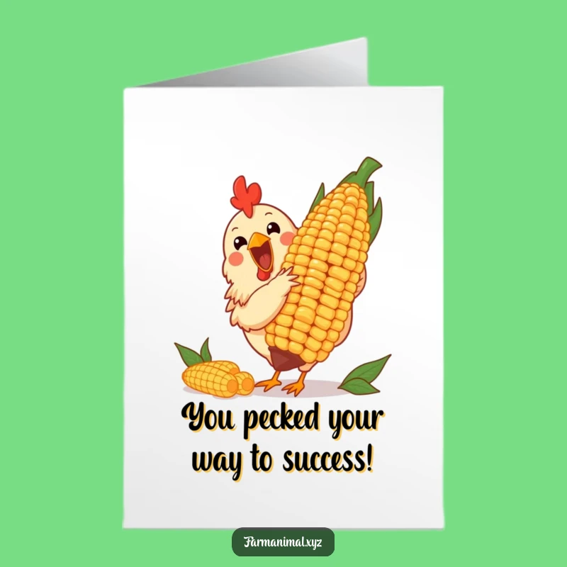Free Printable Congrats Card: Chicken & Corn for a Tasty Downloadable Gift