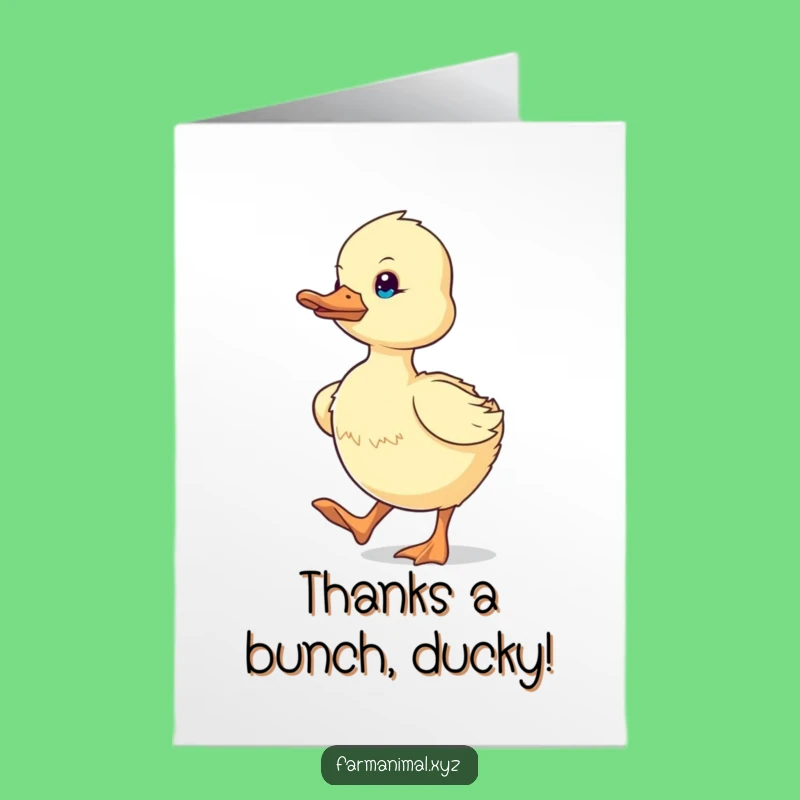 Free Printable Thank You Card: Focused Duckling Waddles - Humorous Downloadable Thanks!