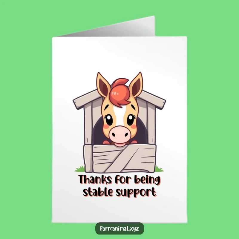 Free Printable Thank You Card: Curious Horse, Humorous Downloadable Gift