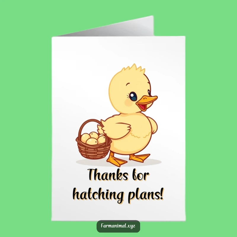 Free Printable Thank You Card: Sweet Duckling Eggs, Heartfelt Downloadable Appreciation Note