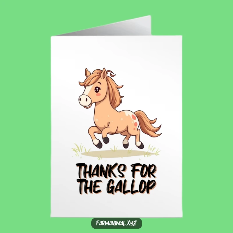 Free Printable Thank You Card: Galloping Horse, Grateful Journey, Thank You Downloadable Gift