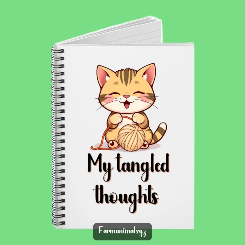 Funny Barn Cat Yarn Notebook: Jot Down Ideas with Playful Charm