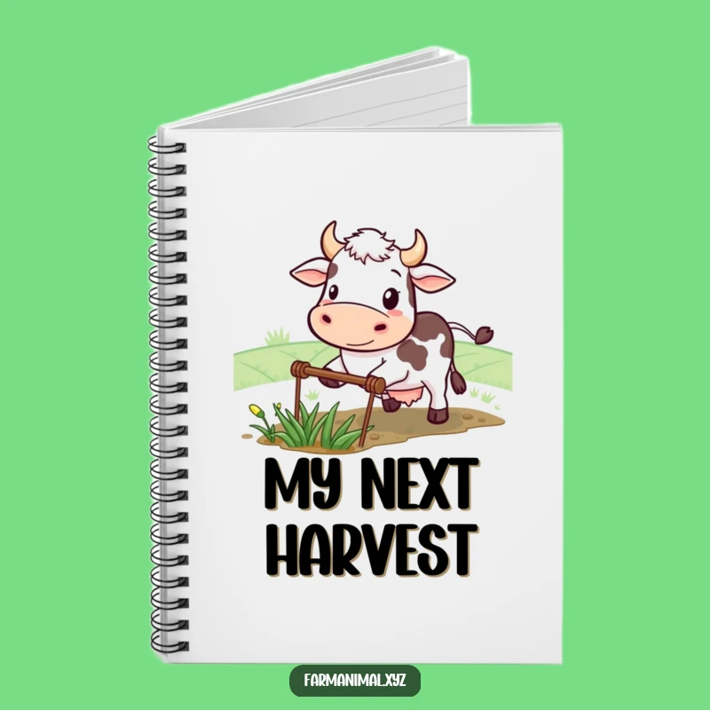 Funny Cow Plowing Notebook: Jot Down Plans with Farm-Tough Humor