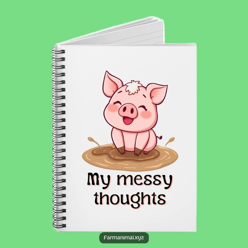 Funny Happy Pig Mud Notebook: Joyful Wallow, Perfect for Farm Ideas