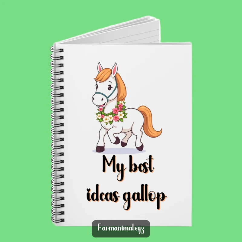 Funny Horse Garland Notebook: Jot Down Ideas with This Funny Gift