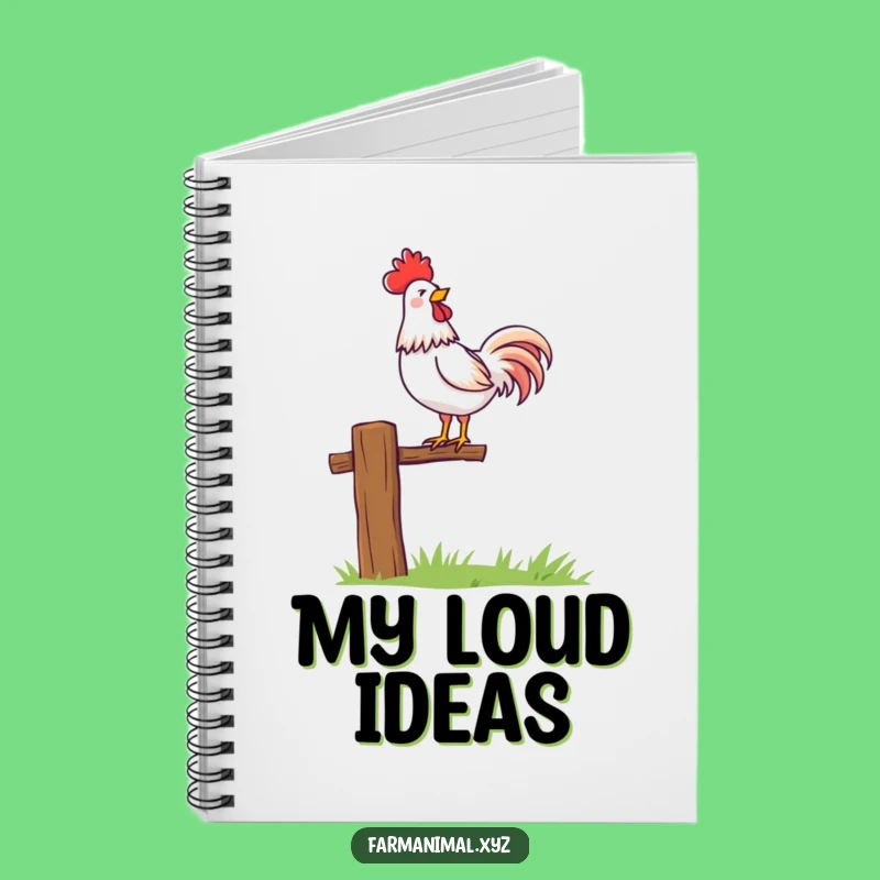 Funny Rooster Crowing Notebook: Jot Down Your Morning Thoughts!