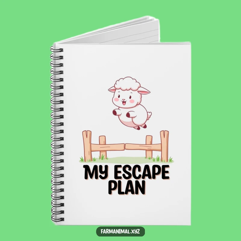 Funny Sheep Jumping Notebook: Playful Ewe Journal for Notes Gift