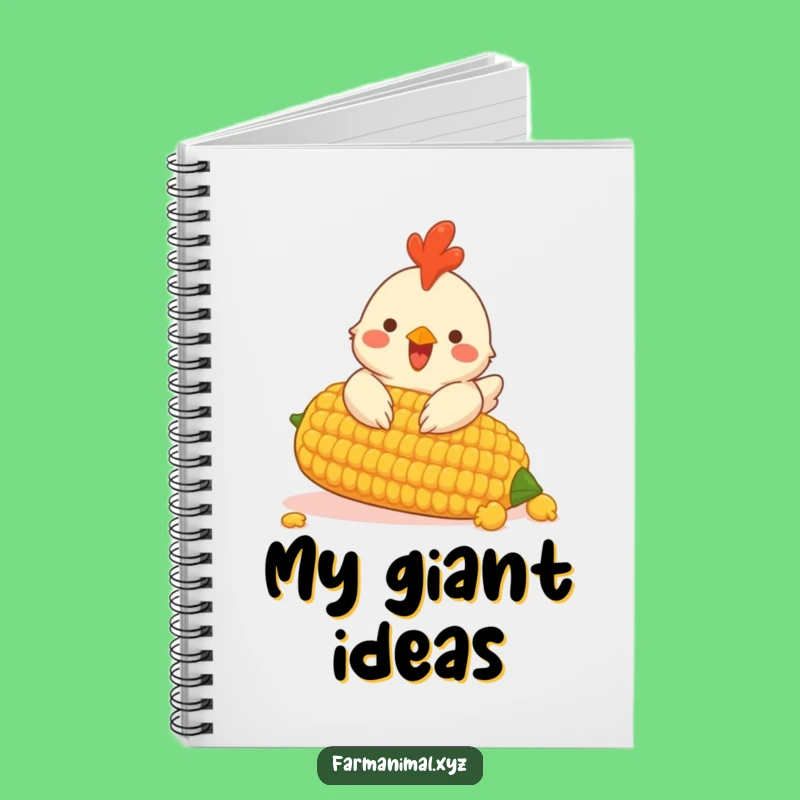 Funny Chicken Corn Notebook; Peck Out Your Thoughts With This Farm Journal Gift
