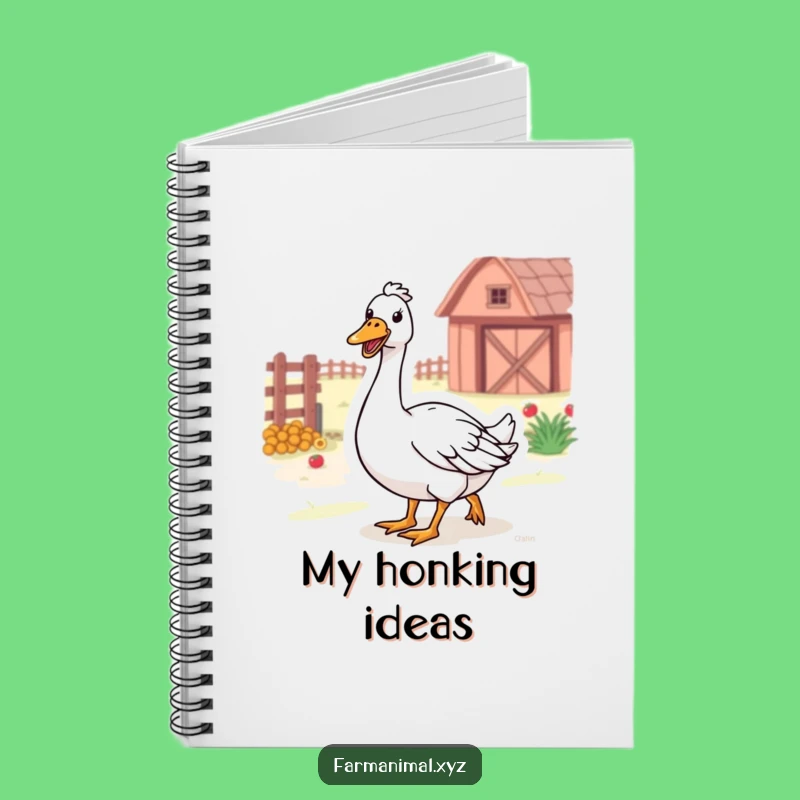 Funny Farm Goose Notebook: Jot Down Ideas with Honking Cheer