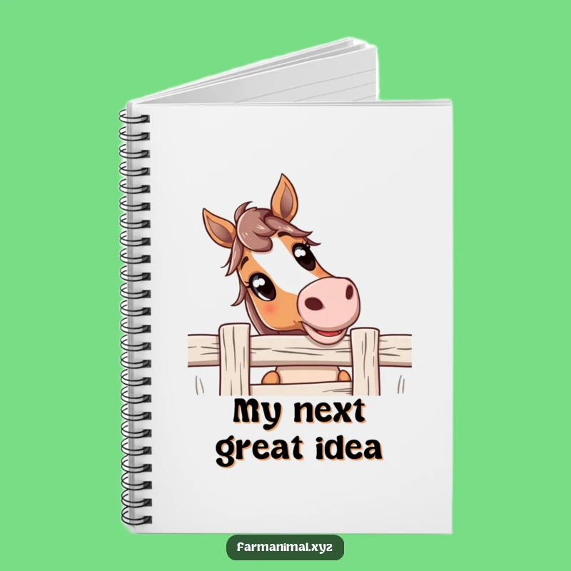 Funny Curious Horse Notebook: Jot Down Ideas with a Wide-Eyed Pal - Great Funny Gift!