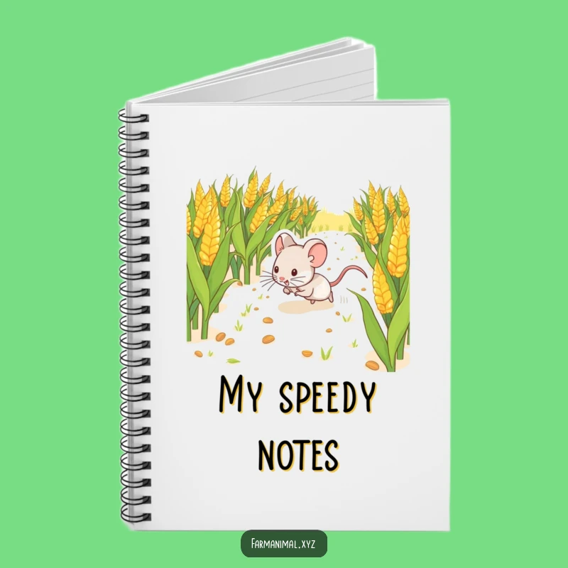 Funny Mouse Scurrying Notebook - Jot Down Adventures Happily