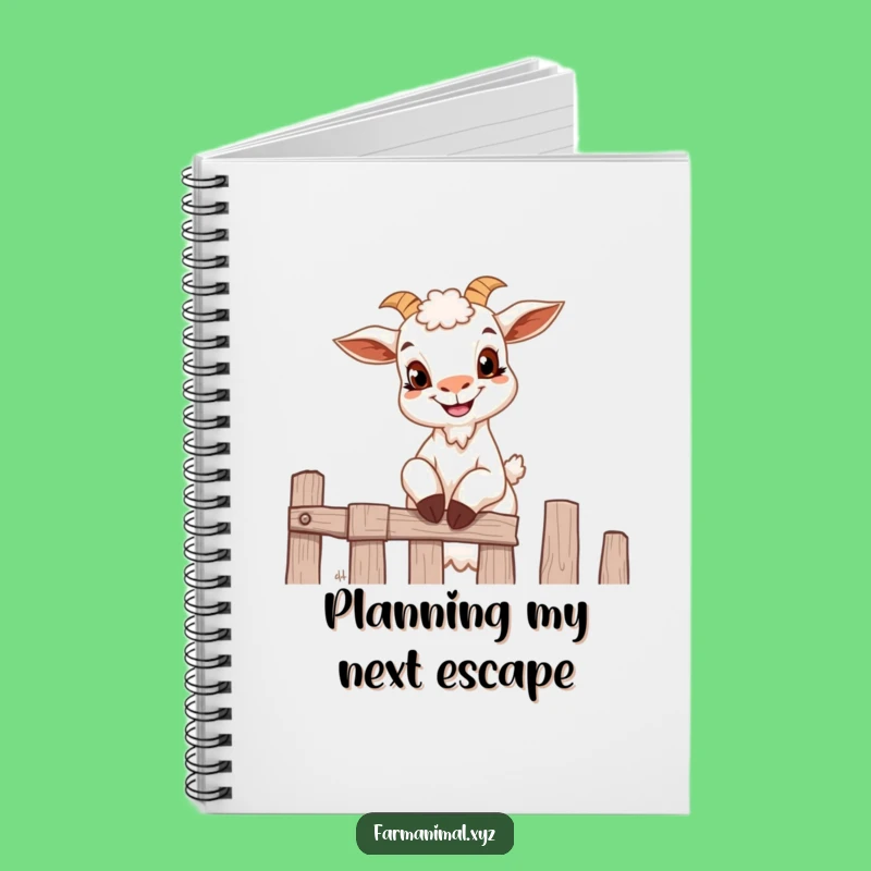 Funny Goat Climbing Fence Notebook - Journal for Mischievous Goaty Ideas