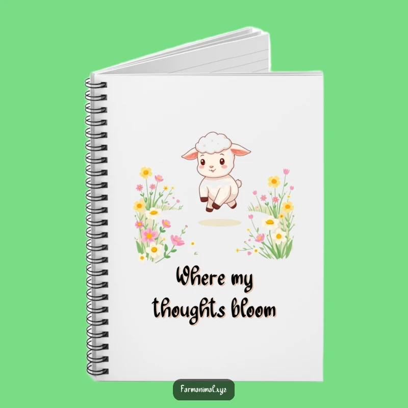 Funny Lamb Meadow Skip Notebook: Playful Journal, Perfect Gift for Writers