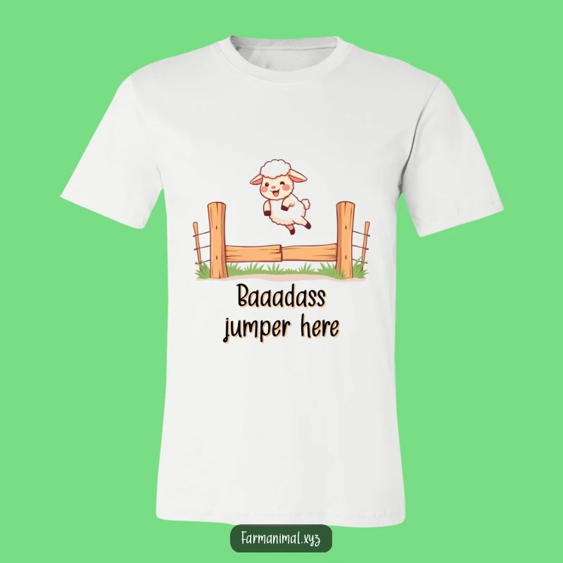 Funny Giggling Sheep T-Shirt; Hop Into Fun With This Whimsical Farm Tee Gift
