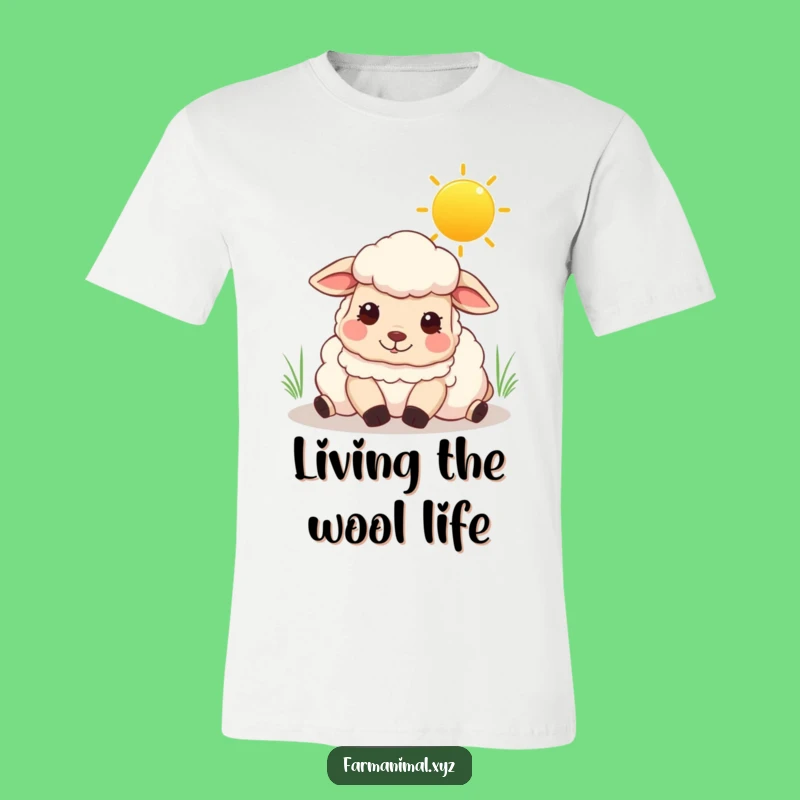 Funny Content Sheep T-Shirt: Sunny Sky Rest, Relaxed Funny Gift Tee for Him or Her