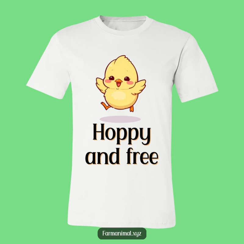 Funny Fluffy Chick T-Shirt: Excitable Hopper, Cute Funny Gift Tee for All Ages