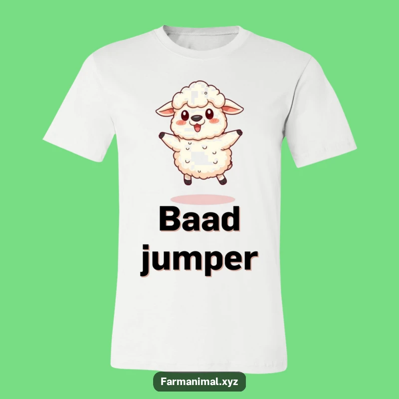 Funny Sheep Jump T-Shirt: Fluffy Ewe's Leap - Hilarious Farm Animal Tee, Great Funny Gift!